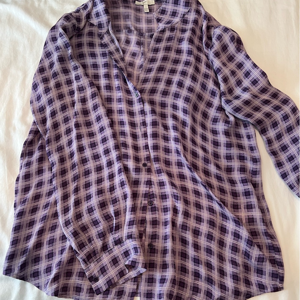 Joie purple silk blouse, size S